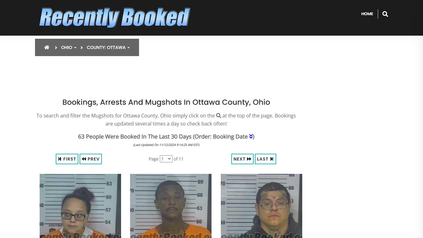 Bookings, Arrests and Mugshots in Ottawa County, Ohio - Recently Booked