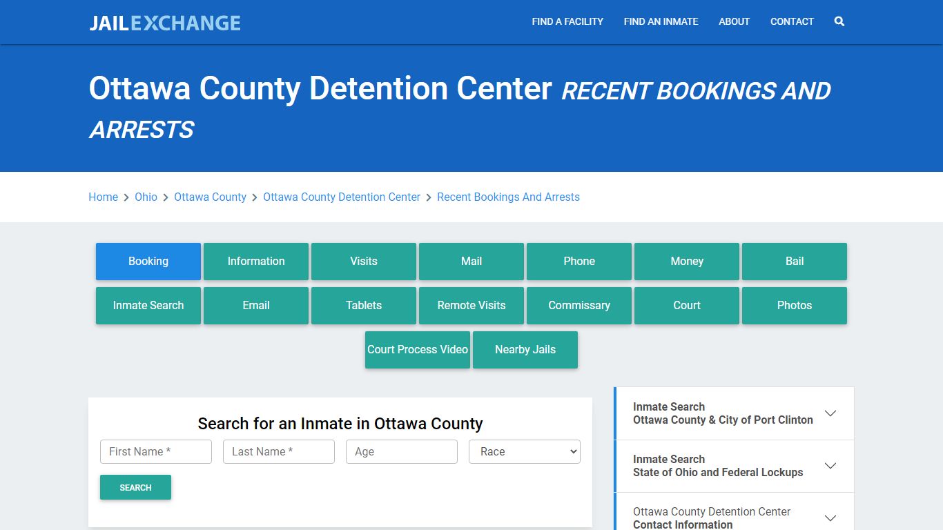 Ottawa County Detention Center Recent Bookings And Arrests - Jail Exchange