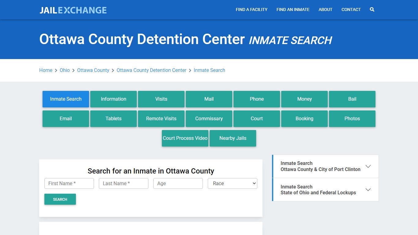 Ottawa County Detention Center Inmate Search - Jail Exchange